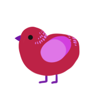 (unnamed), a crimson and orchid chicken with a neck-band pattern