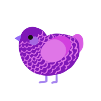 (unnamed), a violet and orchid chicken with a lace pattern