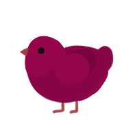 Cranberry, a maroon chicken with a head pattern