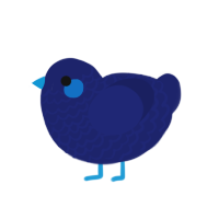 (unnamed), a navy chicken with a lace pattern