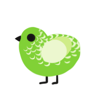(unnamed), a grass and apple chicken with a half-lace pattern