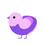 (unnamed), a blurple and lavender chicken with a head pattern