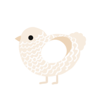 (unnamed), a cream chicken with a lace pattern