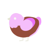 (unnamed), a russet and lavender chicken with a head pattern