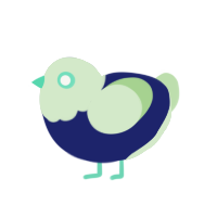 (unnamed), a navy and gluppy chicken with a head pattern