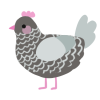 (unnamed), a grey and silver chicken with a lace pattern