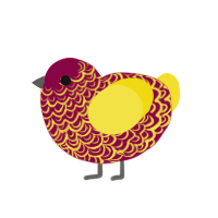 (unnamed), a maroon and yellow chicken with a double-lace pattern