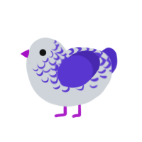 (unnamed), a mist and indigo chicken with a half-lace pattern