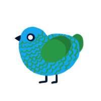 (unnamed), a sky and viridian chicken with a lace pattern