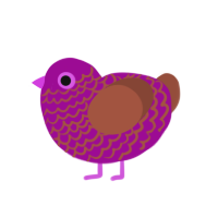 Mycophobia, a plum and russet chicken with a lace pattern