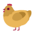 Taco, a honey and gold chicken with a head pattern
