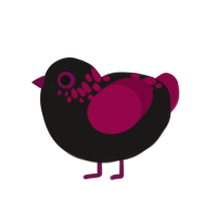 (unnamed), a sable and maroon chicken with a neck-speckle pattern