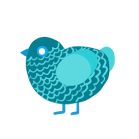 (unnamed), a sea and aqua chicken with a lace pattern