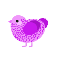 (unnamed), a lavender and amethyst chicken with a lace pattern