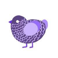 (unnamed), a overcast and lilac chicken with a lace pattern