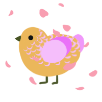 giorno, a honey and lavender chicken with a half-lace pattern
