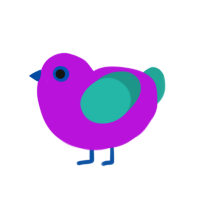 (unnamed), a amethyst and turquoise chicken