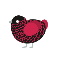 (unnamed), a sable and crimson chicken with a lace pattern