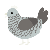 (unnamed), a silver and grey chicken with a lace pattern