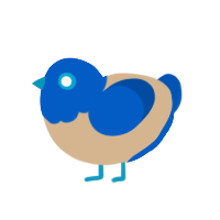 (unnamed), a beige and ultramarine chicken with a head pattern