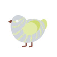 Ew Ew Ew Ugly, a mist and lemon chicken with a bar pattern