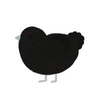 (unnamed), a sable and black chicken with a lace pattern