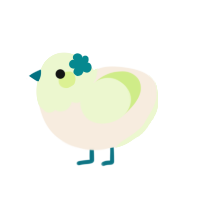 Funk, a cream and apple chicken with a head pattern