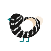 (unnamed), a sable and cream chicken with a bar pattern