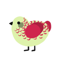 (unnamed), a apple and crimson chicken with a half-lace pattern