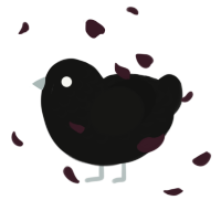 Solar, a black chicken with a half-lace pattern
