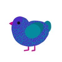 (unnamed), a indigo and sea chicken with a double-lace pattern