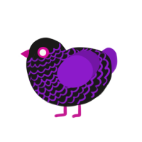 (unnamed), a sable and violet chicken with a lace pattern