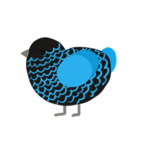 (unnamed), a sable and sky chicken with a lace pattern