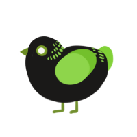 Wreck, a sable and grass chicken with a neck-band pattern