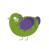 (unnamed), a chartreuse and overcast chicken with a half-bar pattern