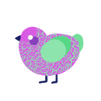 Candy, a orchid and spring chicken with a double-lace pattern