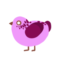 (unnamed), a lavender and wine chicken with a neck-speckle pattern