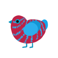 (unnamed), a crimson and sky chicken with a bar pattern