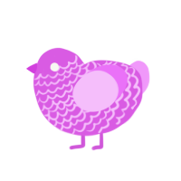 xyx orchid, a orchid and lavender chicken with a lace pattern