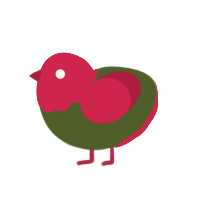 (unnamed), a olive and crimson chicken with a head pattern