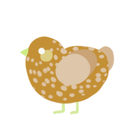 Apple Pie, a gold and beige chicken with a speckle pattern