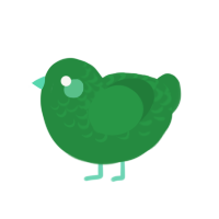 (unnamed), a viridian chicken with a half-lace pattern