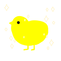 Squeaky Ducky, a yellow chicken with a head pattern