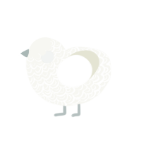 ww silver zz, a white chicken with a double-lace pattern