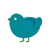(unnamed), a teal and sea chicken with a lace pattern