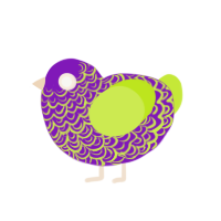 (unnamed), a violet and lime chicken with a double-lace pattern