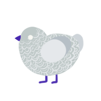 (unnamed), a silver and mist chicken with a double-lace pattern