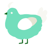 (unnamed), a mint and white chicken