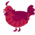 red death, a crimson and maroon chicken with a bar pattern