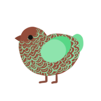 (unnamed), a russet and spring chicken with a double-lace pattern